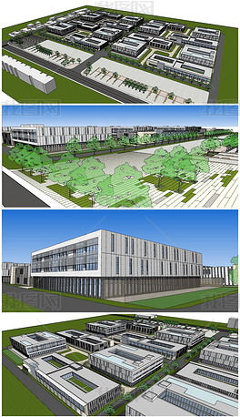 工業(yè)產(chǎn)業(yè)創(chuàng)意園規(guī)劃與建筑設計模型